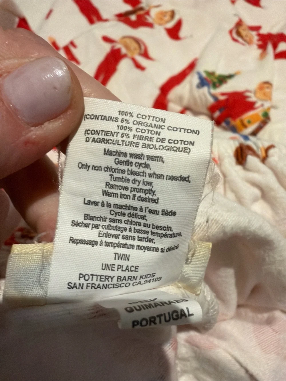 Pottery Barn Kids flannel White and Red The Elf on the Shelf Twin sheet set-